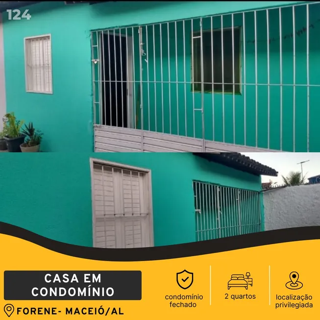 Foto 1 de Casa de Condomínio com 2 Quartos à venda, 55m² em Cidade Universitária, Maceió