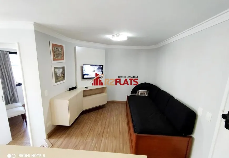 Foto 1 de Flat com 1 Quarto para alugar, 48m² em Brooklin, São Paulo