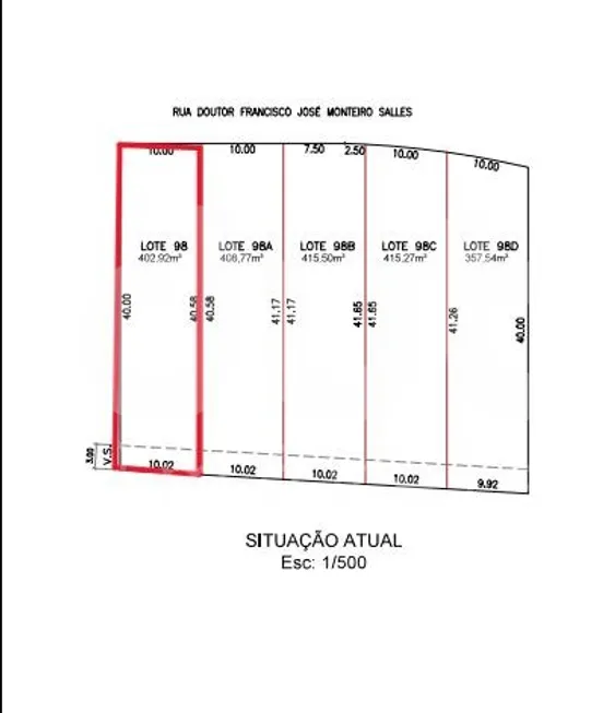 Foto 1 de Lote/Terreno à venda, 402m² em Bairro das Palmeiras, Campinas