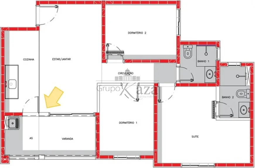 Foto 1 de Apartamento com 3 Quartos à venda, 70m² em Conjunto Residencial Trinta e Um de Março, São José dos Campos