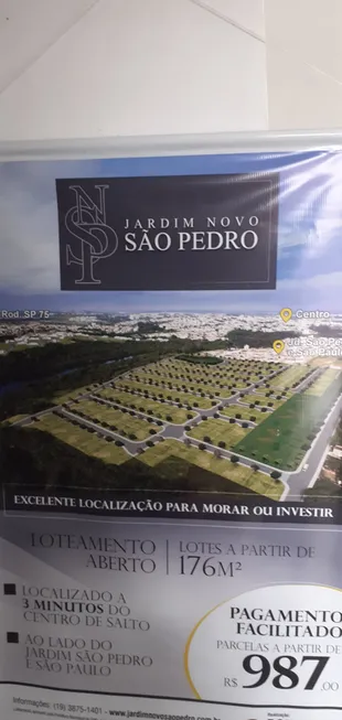 Foto 1 de Lote/Terreno à venda, 180m² em Loteamento Terras de Sao Pedro e Sao Paulo, Salto