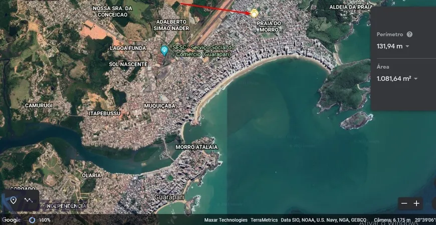 Foto 1 de Lote/Terreno à venda, 1050m² em Praia do Morro, Guarapari