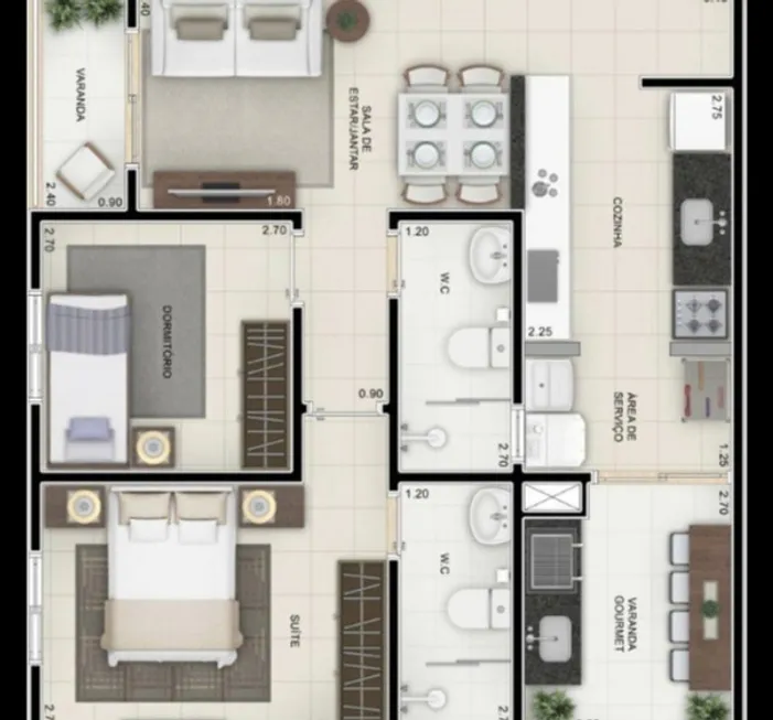 Foto 1 de Apartamento com 2 Quartos à venda, 65m² em Jardim Prestes de Barros, Sorocaba