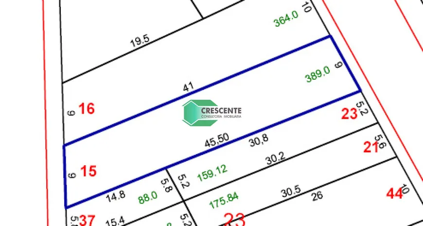 Foto 1 de Lote/Terreno à venda, 389m² em Vila Marina, Santo André