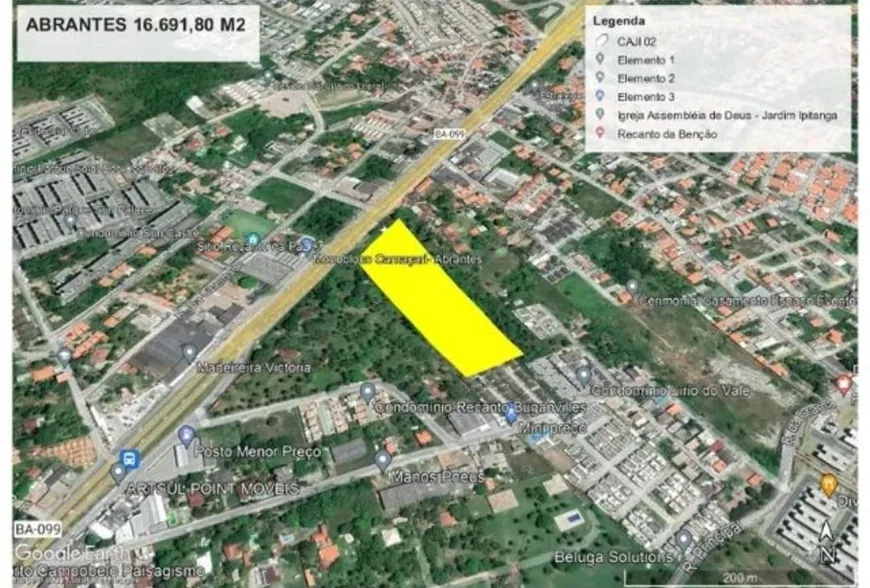 Foto 1 de Lote/Terreno à venda, 16691m² em Vilas de Abrantes, Camaçari