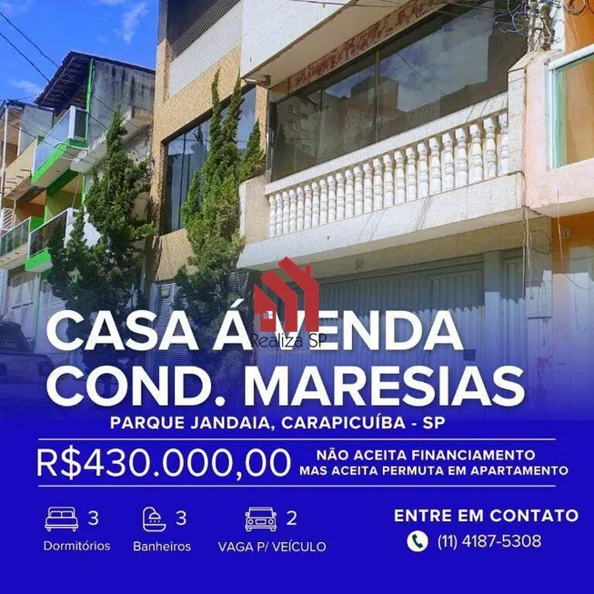 Foto 1 de Casa com 3 Quartos à venda, 210000m² em Vila da Oportunidade, Carapicuíba