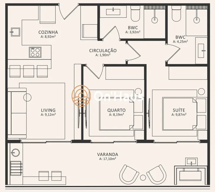 Foto 1 de Apartamento com 2 Quartos à venda, 70m² em Morro das Pedras, Florianópolis