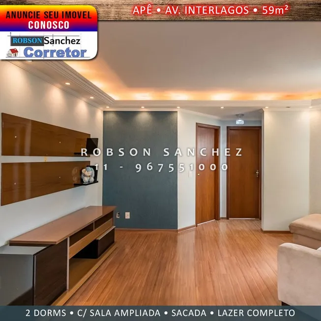 Foto 1 de Apartamento com 2 Quartos à venda, 59m² em Jardim Marajoara, São Paulo