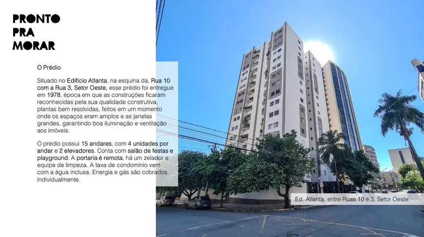 Foto 1 de Apartamento com 3 Quartos à venda, 93m² em Setor Oeste, Goiânia