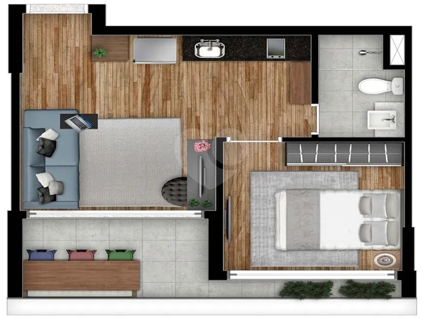 Foto 1 de Apartamento com 3 Quartos à venda, 69m² em Brooklin, São Paulo