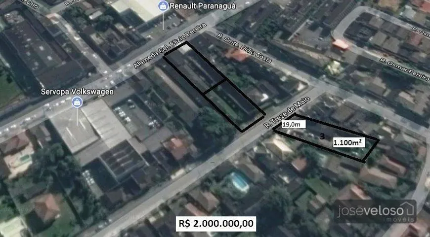 Foto 1 de Lote/Terreno à venda, 1100m² em Estradinha, Paranaguá