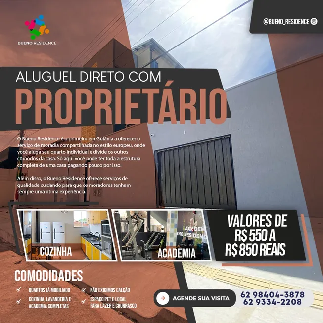 Foto 1 de Kitnet com 1 Quarto para alugar, 20m² em Setor Sol Nascente, Goiânia
