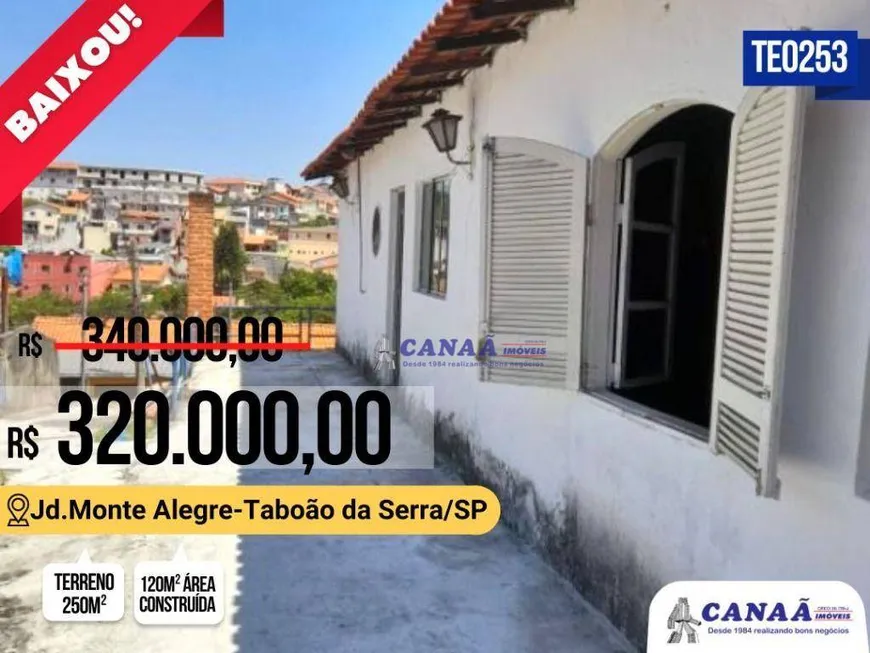 Foto 1 de Lote/Terreno à venda, 250m² em Jardim Monte Alegre, Taboão da Serra