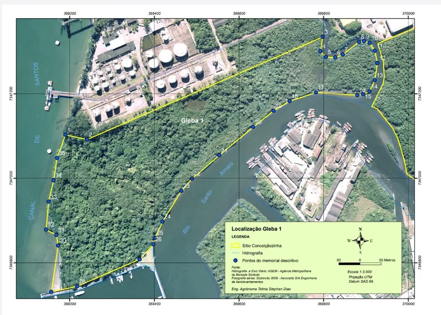 Foto 1 de Lote/Terreno à venda, 154000m² em Jardim Conceiçãozinha, Guarujá