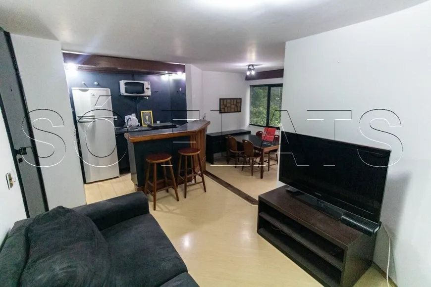 Foto 1 de Flat com 1 Quarto para alugar, 48m² em Brooklin, São Paulo