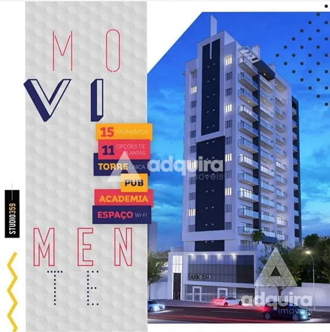 Foto 1 de Apartamento com 1 Quarto à venda, 56m² em Centro, Ponta Grossa