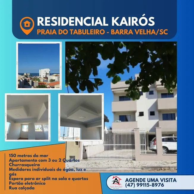 Foto 1 de Apartamento com 3 Quartos à venda, 84m² em Tabuleiro, Barra Velha