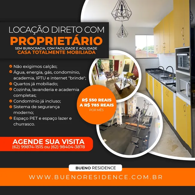 Foto 1 de Kitnet com 1 Quarto para alugar, 25m² em Setor Sol Nascente, Goiânia