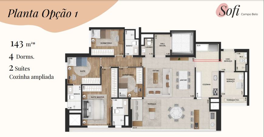 Apartamento à venda 4 Quartos, 2 Suites, 3 Vagas, 196M², bairro