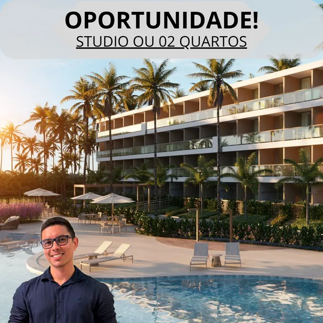 Foto 1 de Apartamento com 1 Quarto à venda, 32m² em Praia dos Carneiros, Tamandare