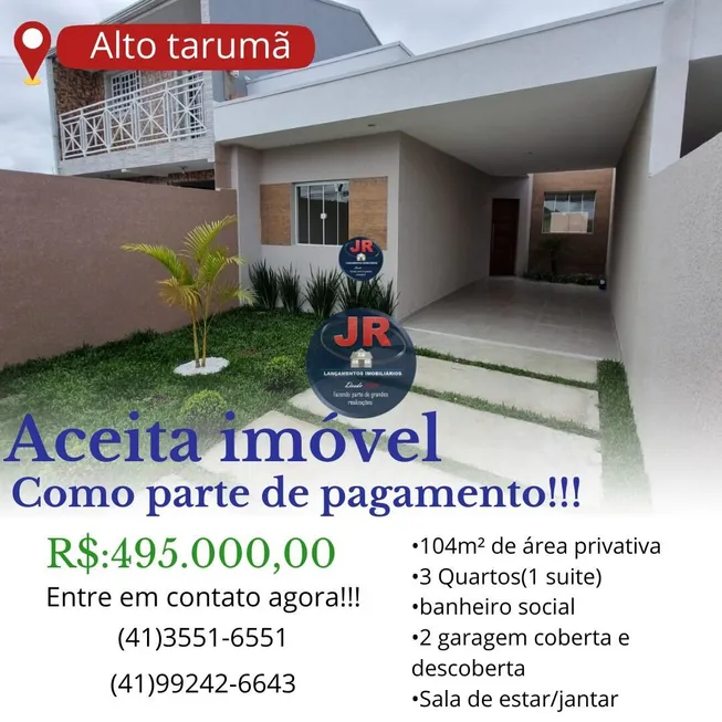 Foto 1 de Casa com 3 Quartos à venda, 180m² em Alto Taruma, Pinhais