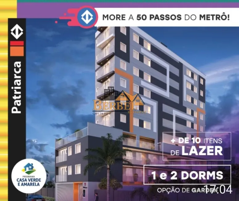 Foto 1 de Apartamento com 2 Quartos à venda, 59m² em Cidade Patriarca, São Paulo