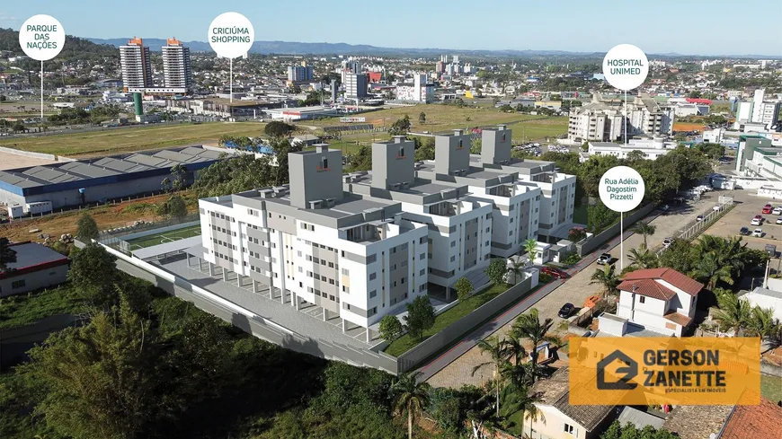 Foto 1 de Apartamento com 2 Quartos à venda, 52m² em Ceará, Criciúma