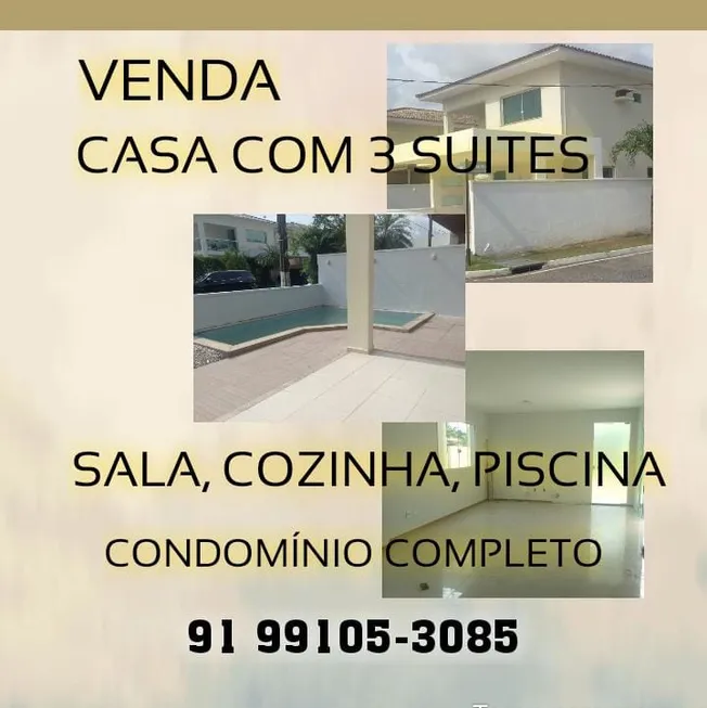 Foto 1 de Casa de Condomínio com 3 Quartos à venda, 250m² em Guanabara, Ananindeua