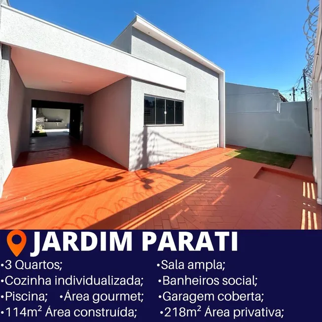 Foto 1 de Casa com 3 Quartos à venda, 114m² em Jardim Parati, Campo Grande