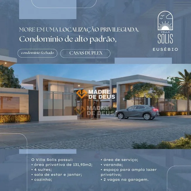 Foto 1 de Casa de Condomínio com 4 Quartos à venda, 132m² em Pires Façanha, Eusébio