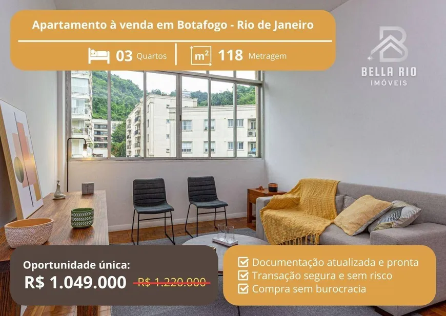 Foto 1 de Apartamento com 3 Quartos à venda, 118m² em Botafogo, Rio de Janeiro