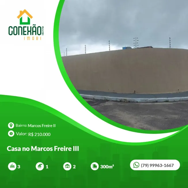 Foto 1 de Casa com 3 Quartos à venda, 300m² em Marcos Freire II, Nossa Senhora do Socorro