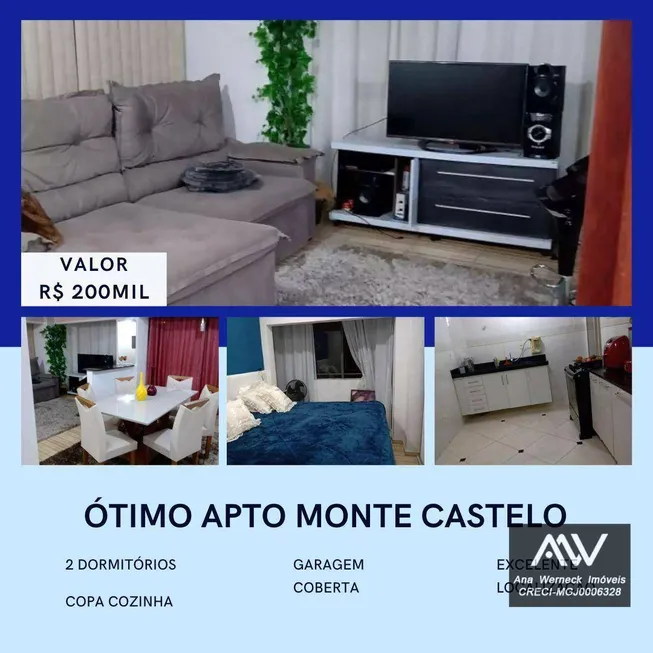 Foto 1 de Apartamento com 2 Quartos à venda, 70m² em Monte Castelo, Juiz de Fora