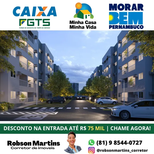 Foto 1 de Apartamento com 2 Quartos à venda, 67m² em Cajueiro Seco, Jaboatão dos Guararapes