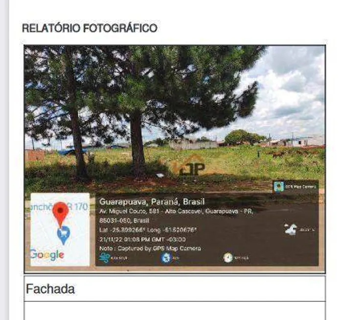 Foto 1 de Lote/Terreno à venda, 1314m² em Alto Cascavel, Guarapuava