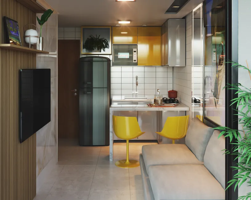 Foto 1 de Apartamento com 1 Quarto à venda, 24m² em Porto de Galinhas, Ipojuca