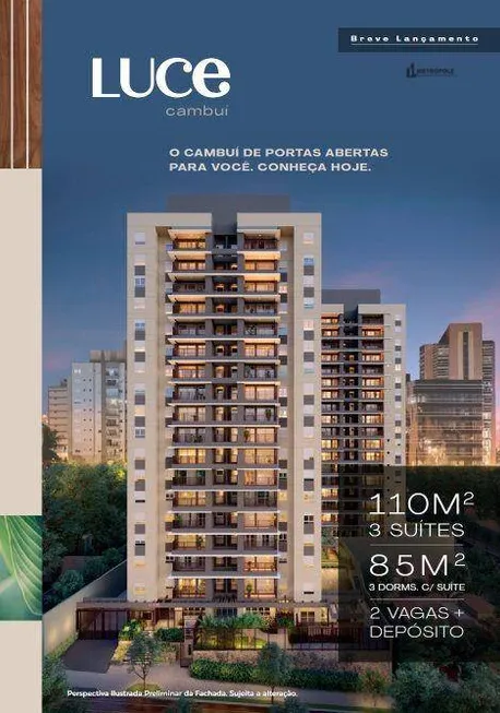 Foto 1 de Apartamento com 3 Quartos à venda, 85m² em Cambuí, Campinas