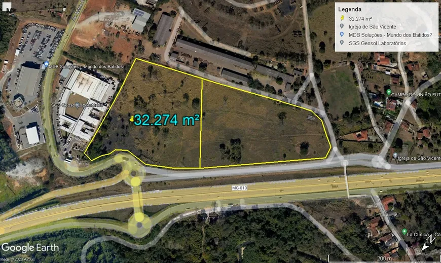 Foto 1 de Lote/Terreno à venda, 32275m² em Angicos, Vespasiano