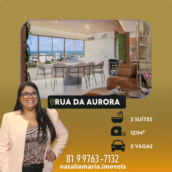 Foto 1 de Apartamento com 3 Quartos à venda, 121m² em Santo Amaro, Recife