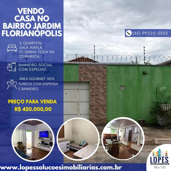 Foto 1 de Casa de Condomínio com 4 Quartos à venda, 205m² em Jardim Florianópolis, Cuiabá