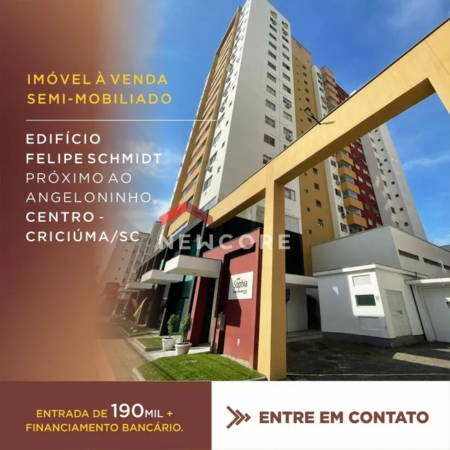 Foto 1 de Apartamento com 3 Quartos à venda, 82m² em Centro, Criciúma