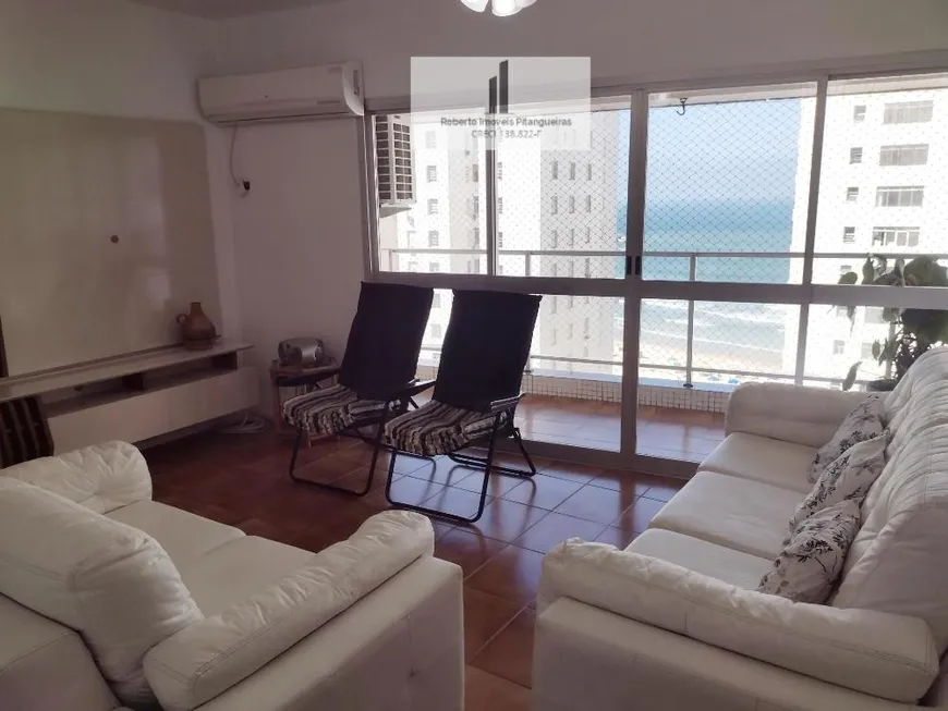 Foto 1 de Apartamento com 3 Quartos para alugar, 130m² em Praia das Pitangueiras, Guarujá