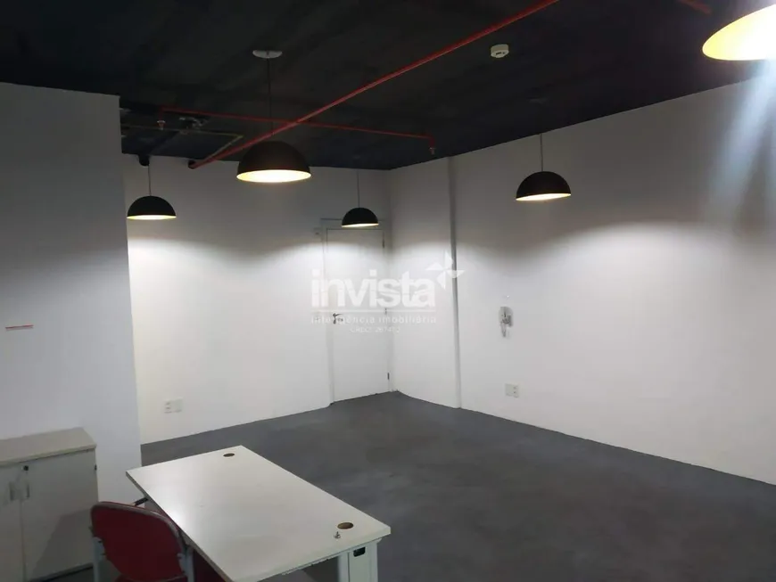 Foto 1 de Sala Comercial com 1 Quarto para alugar, 54m² em Valongo, Santos