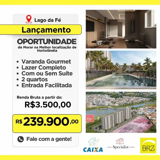 Foto 1 de Apartamento com 2 Quartos à venda, 54m² em Jardim das Palmeiras, Sumaré