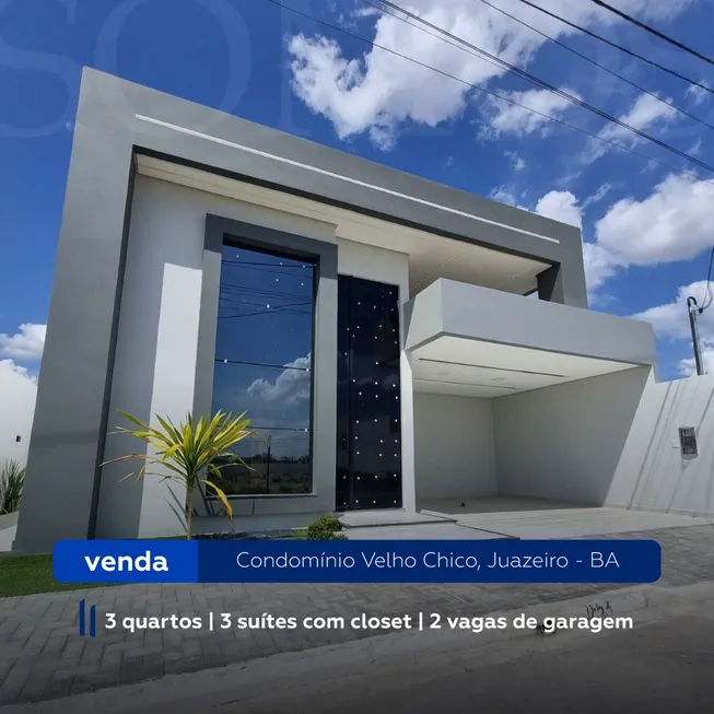 Foto 1 de Casa de Condomínio com 3 Quartos à venda, 252m² em Pedra do Lord, Juazeiro