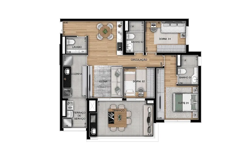 Foto 1 de Apartamento com 3 Quartos à venda, 89m² em Vila Guilhermina, São Paulo