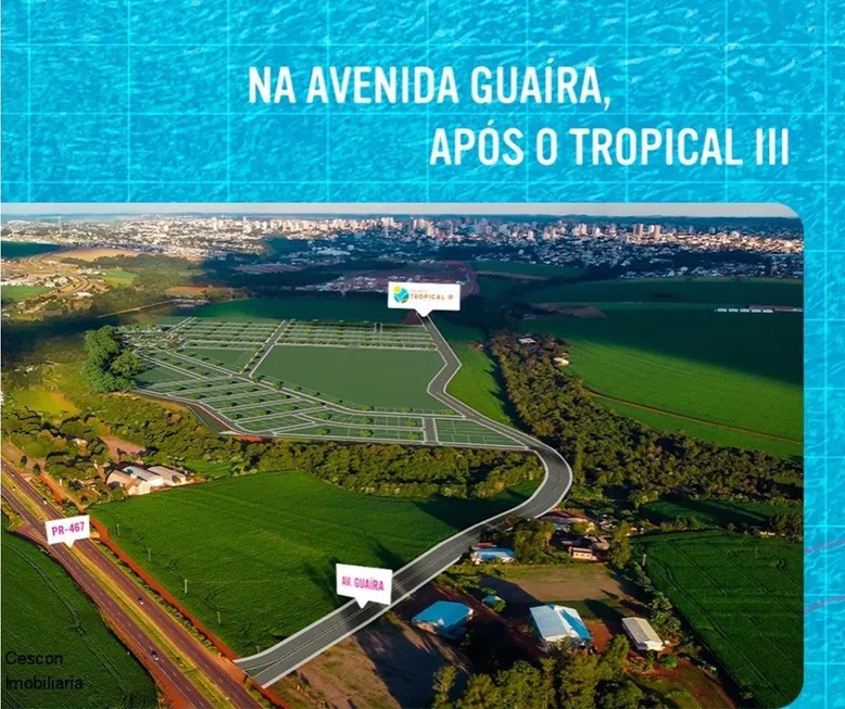 Foto 1 de Lote/Terreno à venda, 301m² em Recanto Tropical, Cascavel