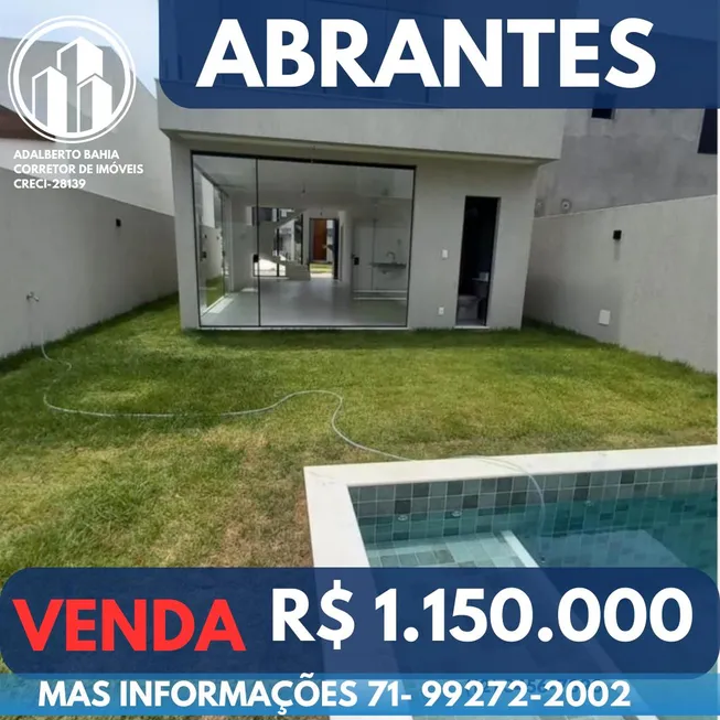 Foto 1 de Casa com 4 Quartos à venda, 161m² em Vila de Abrantes Abrantes, Camaçari