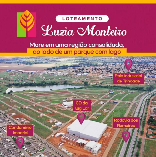 Foto 1 de Lote/Terreno à venda, 240m² em Residencial Luzia Monteiro, Trindade