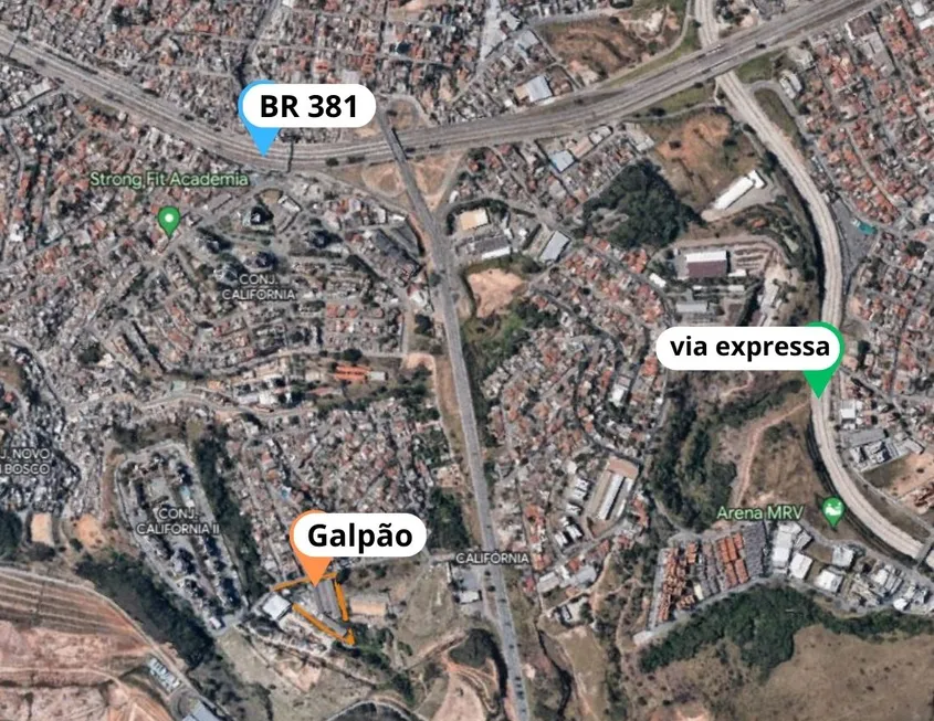 Foto 1 de Galpão/Depósito/Armazém à venda, 6326m² em Califórnia, Belo Horizonte